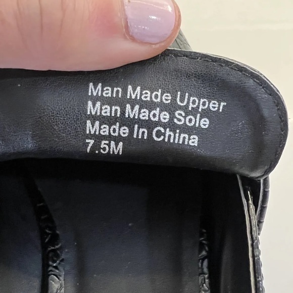 Rampage Womens Brady Mule / Shoe Black Crocodile Embossed Size 7.5 Open‎ Back - Picture 5 of 7